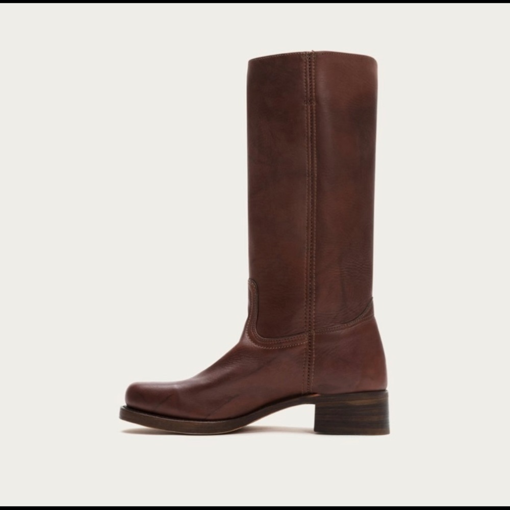 Frye Campus 14L Walnut Leather Boot Size 8